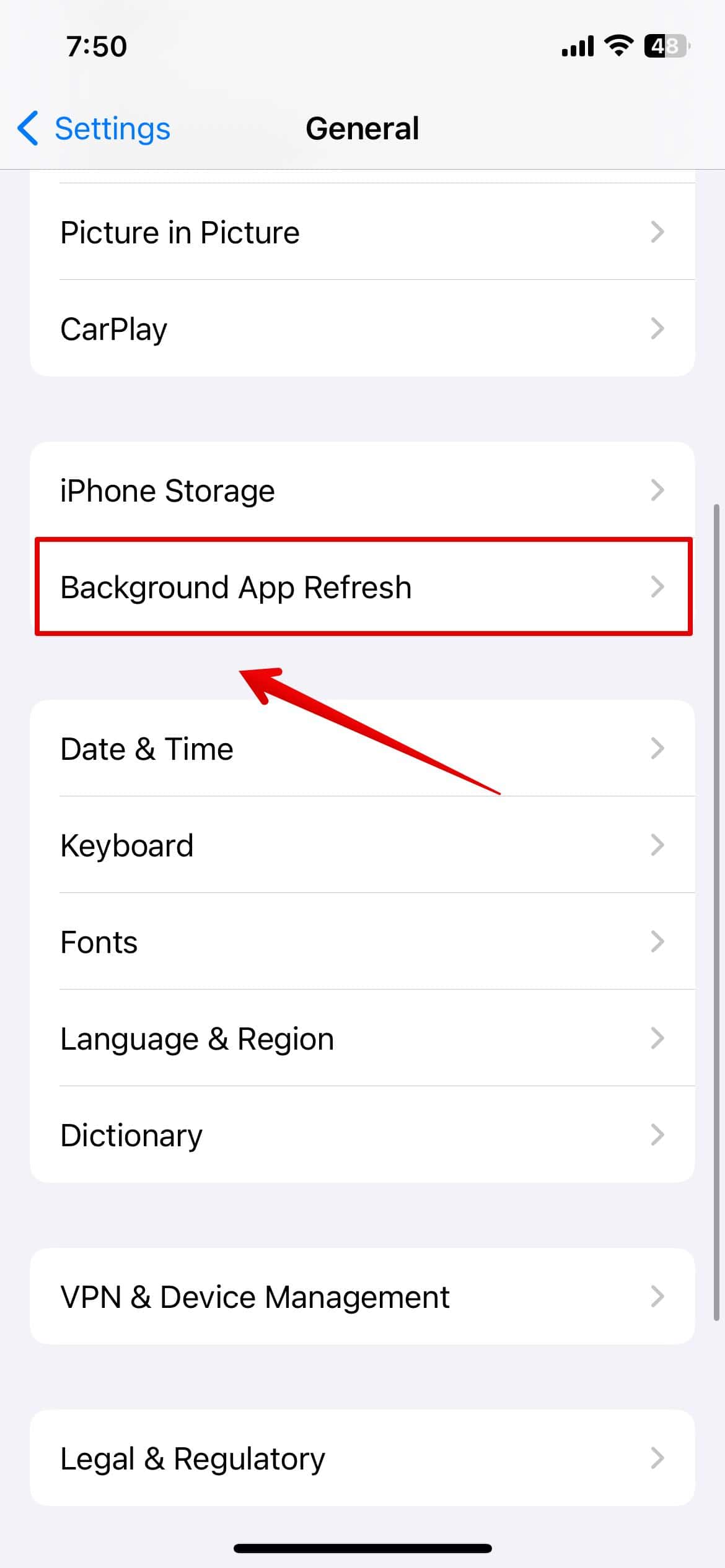 Background App Refresh