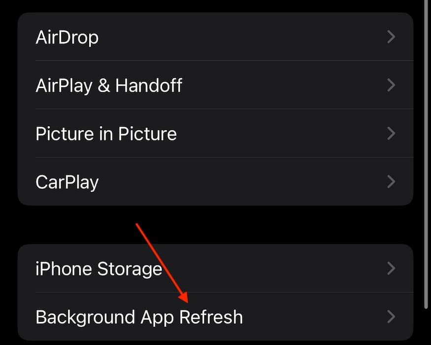 iPhone Overheating 174 Update Tap Background App Refresh
